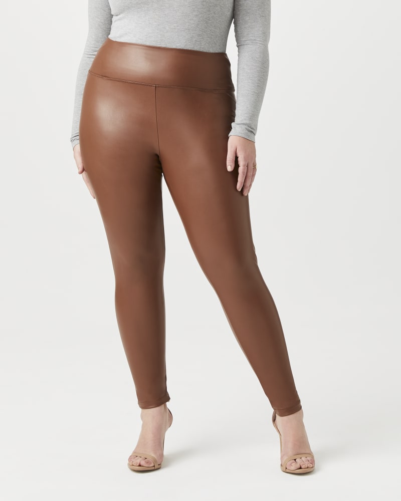 Front of plus size Roberta Vegan Leather Legging by Bagatelle | Dia&Co | dia_product_style_image_id:152132